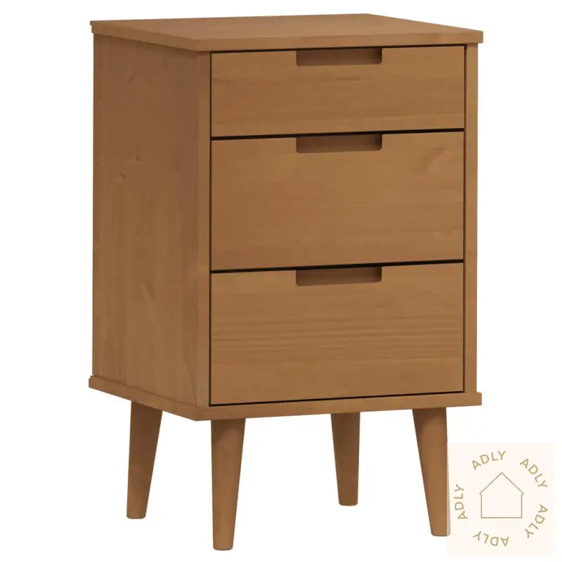 Nattbord Molde Brun 40X35X65 Cm Heltre Furu