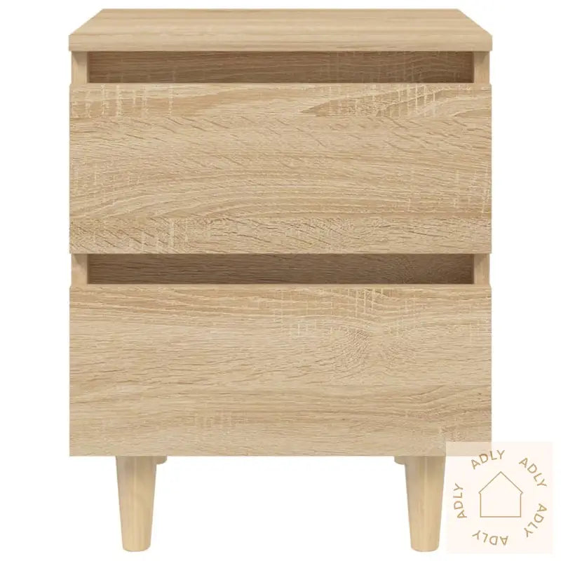 Nattbord Med Heltre Furuben 2 Stk Sonoma Eik 40X35X50 Cm