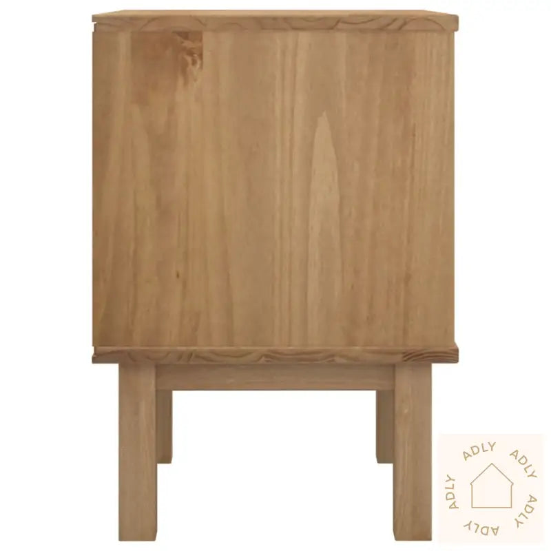 Nattbord Otta Brun Og Hvit 45X39X57 Cm Heltre Furu