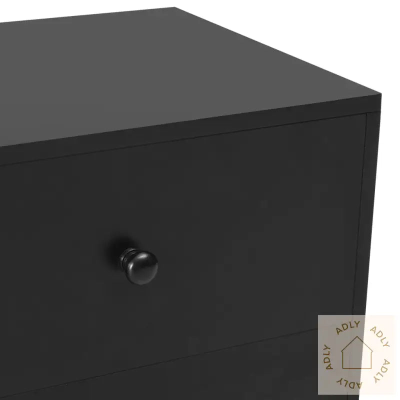 Nattbord 2 Stk Svart 40X30X50 Cm Heltre Furu