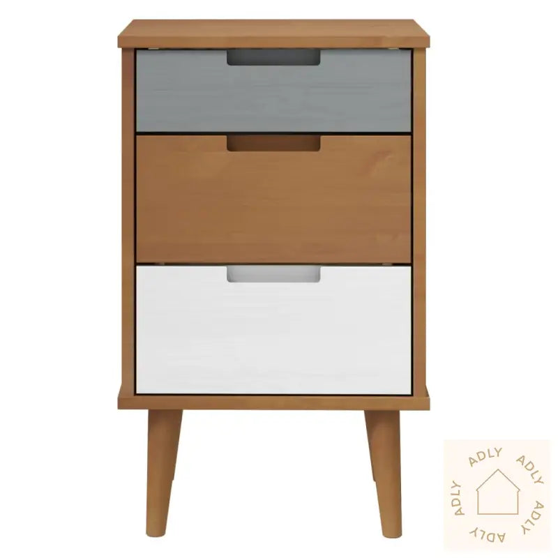 Nattbord Molde Brun 40X35X65 Cm Heltre Furu