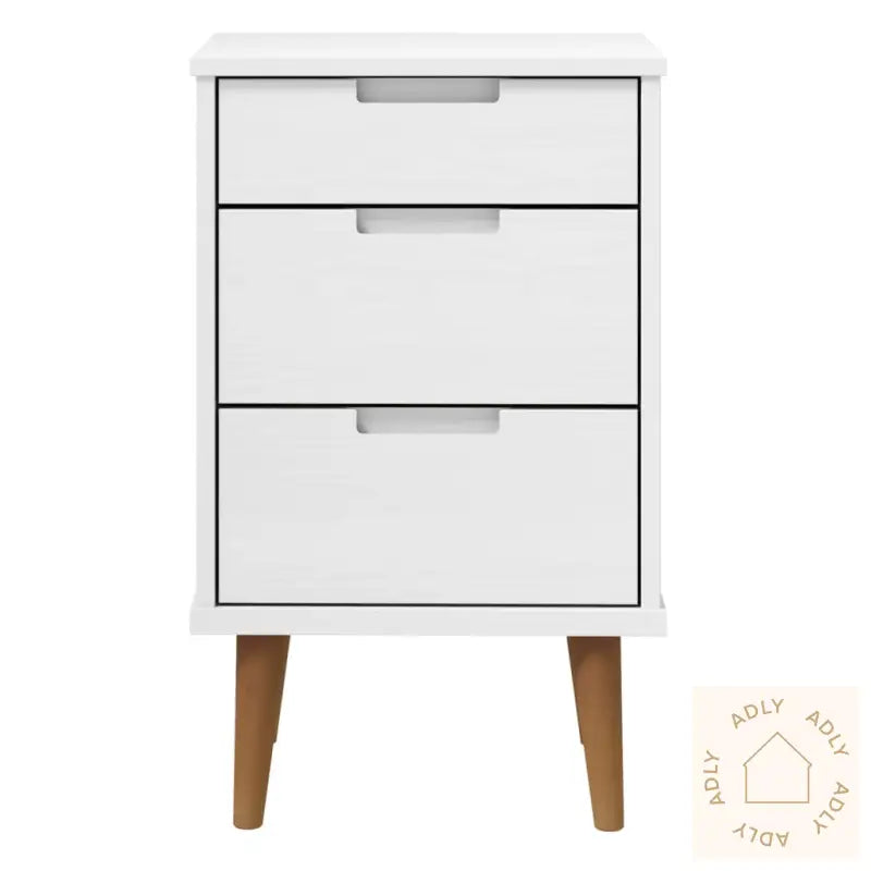 Nattbord Molde Hvit 40X35X65 Cm Heltre Furu