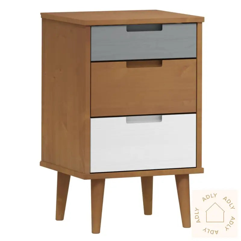 Nattbord Molde Brun 40X35X65 Cm Heltre Furu