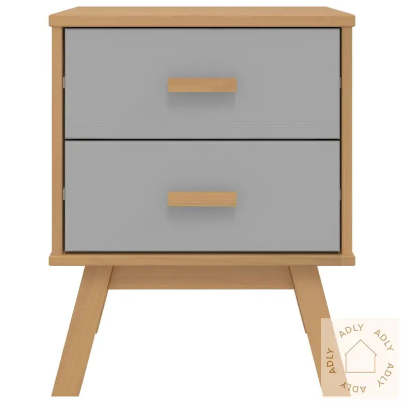 Nattbord Olden Grå Og Brun Heltre Furu