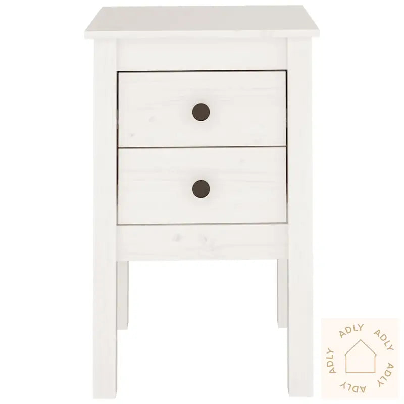 Nattbord Hvit 40X35X61,5 Cm Heltre Furu