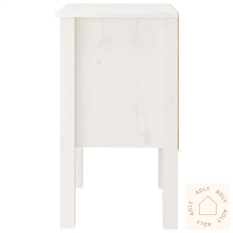 Nattbord 2 Stk Hvit 40X35X61,5 Cm Heltre Furu