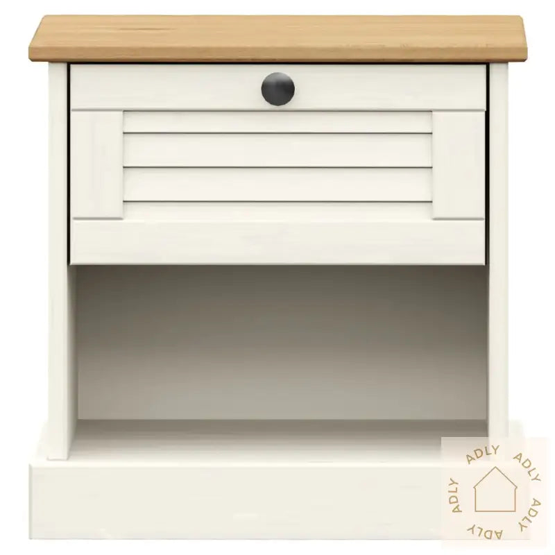 Nattbord Vigo Hvit 42X35X42 Cm Heltre Furu