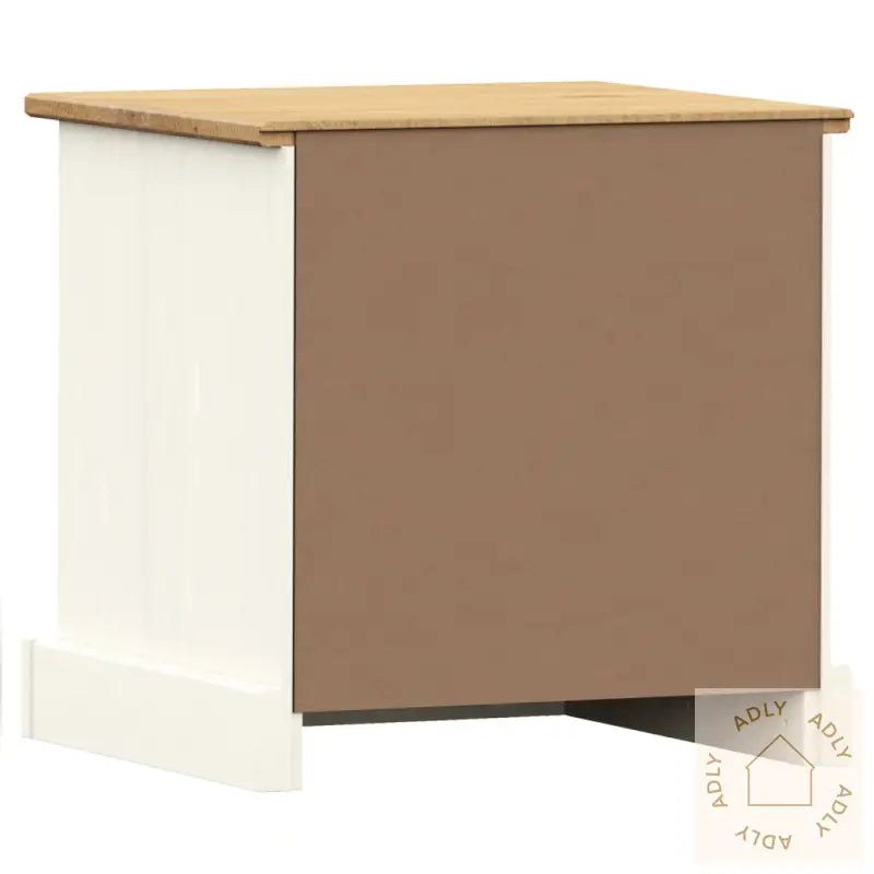 Nattbord Vigo Hvit 42X35X42 Cm Heltre Furu
