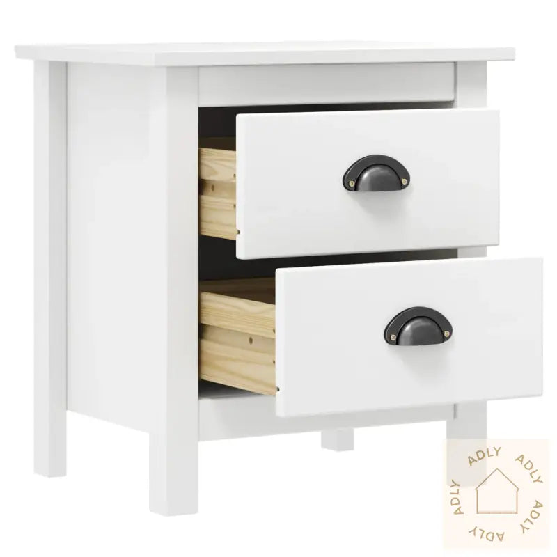 Nattbord Hill 2 Stk Hvit 46X35X49,5 Cm Heltre Furu