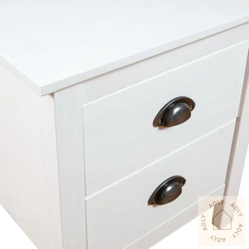 Nattbord Hill Hvit 46X35X49,5 Cm Heltre Furu