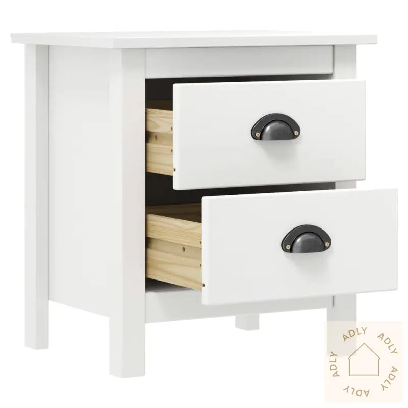 Nattbord Hill Hvit 46X35X49,5 Cm Heltre Furu