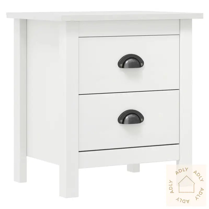 Nattbord Hill Hvit 46X35X49,5 Cm Heltre Furu