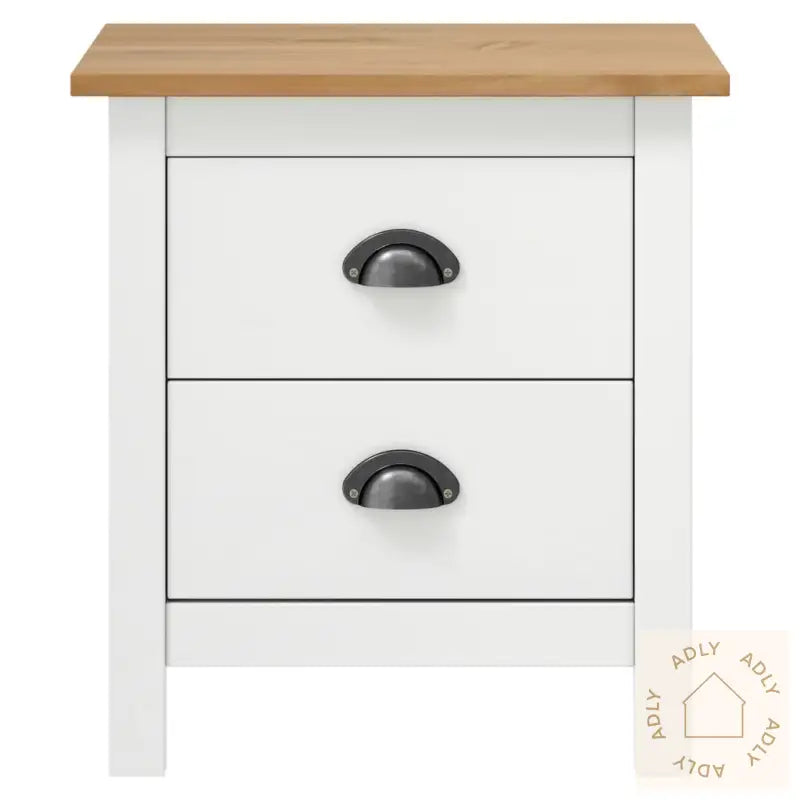 Nattbord Hill 2 Stk Hvit 46X35X49,5 Cm Heltre Furu