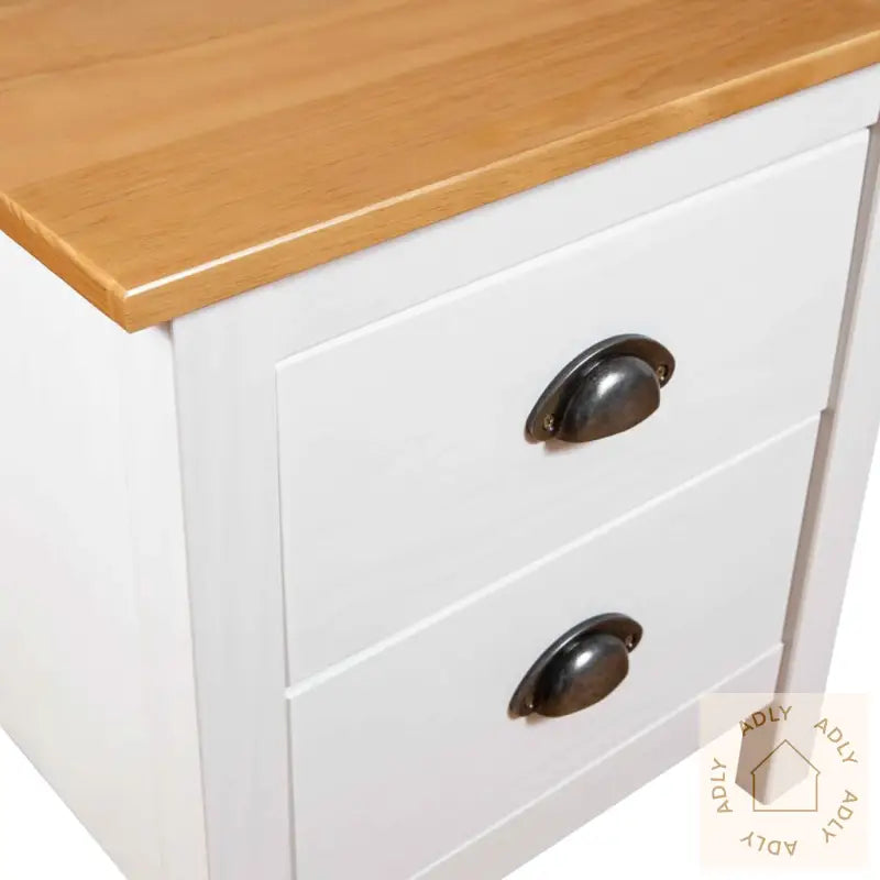 Nattbord Hill 2 Stk Hvit 46X35X49,5 Cm Heltre Furu