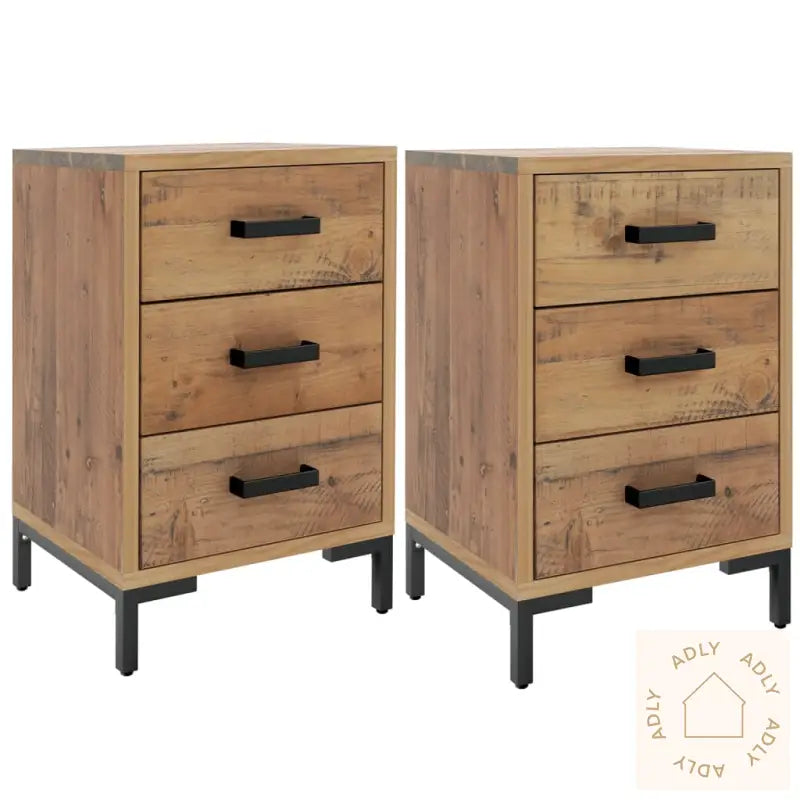 Nattbord 2 Stk 40X30X55 Cm Heltre Furu