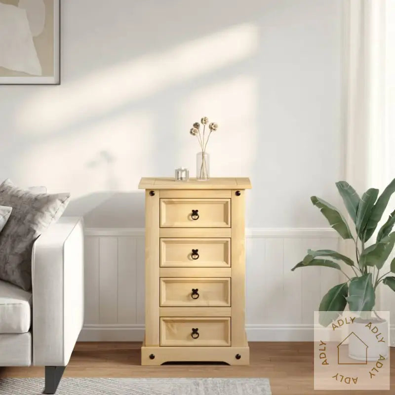 Nattbord Corona 53X39X84 Cm Heltre Furu
