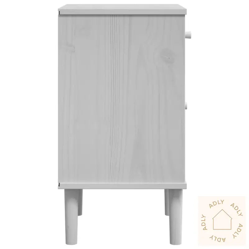 Nattbord Senja Rotting Utseende Hvit 40X35X65 Cm Heltre Furu