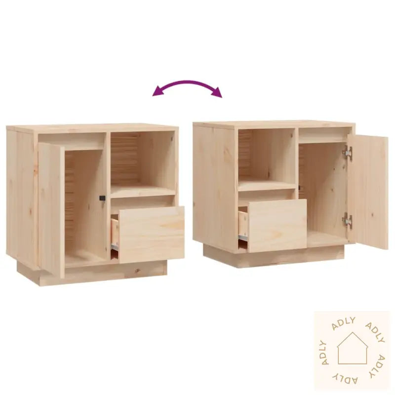 Nattbord 2 Stk 50X34X50 Cm Heltre Furu