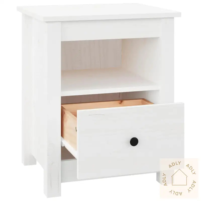 Nattbord 2 Stk Hvit 40X35X49 Cm Heltre Furu