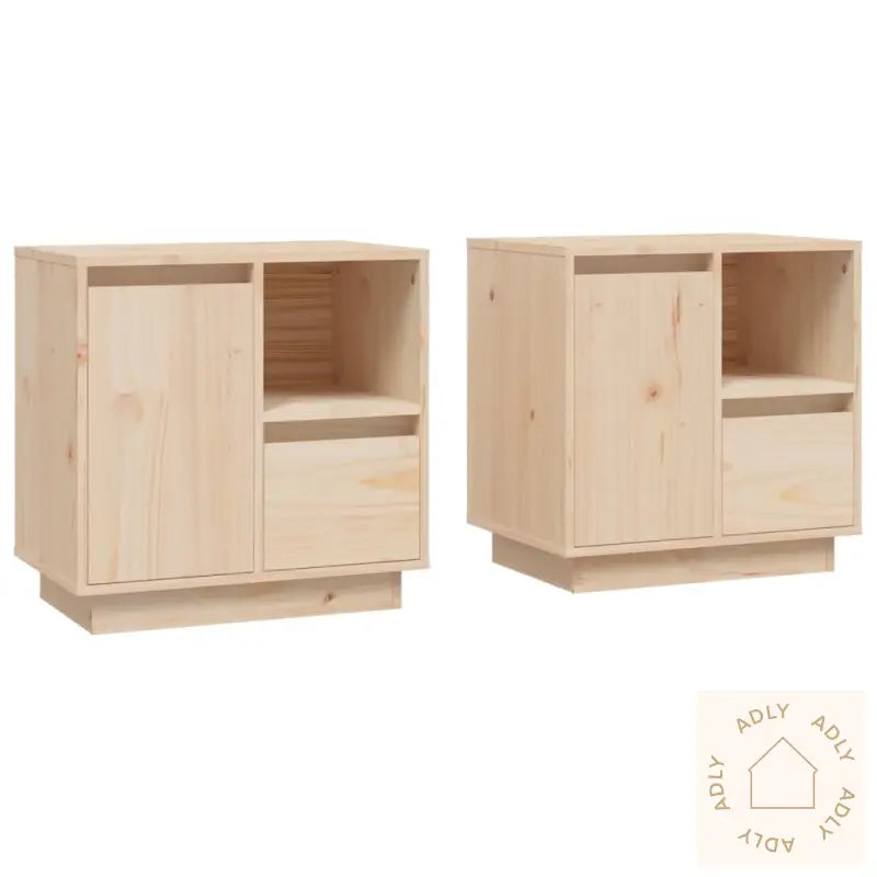 Nattbord 2 Stk 50X34X50 Cm Heltre Furu