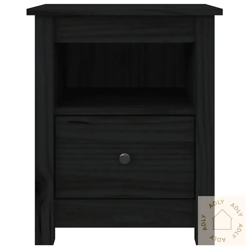 Nattbord 2 Stk Svart 40X35X49 Cm Heltre Furu
