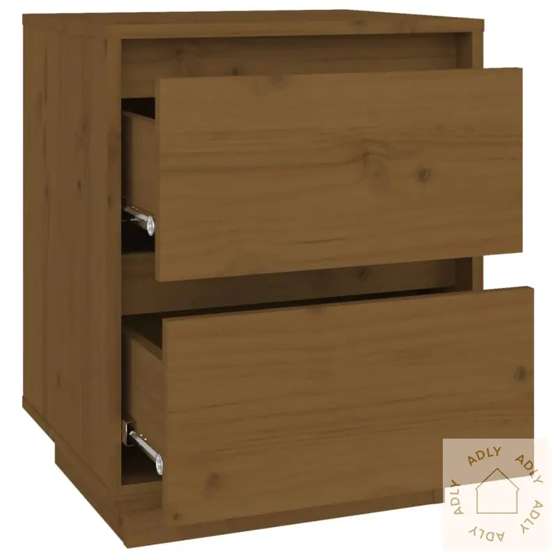 Nattbord 2 Stk Honningbrun 40X35X50 Cm Heltre Furu