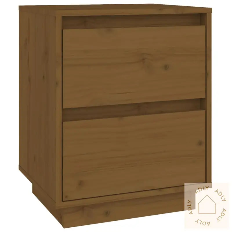 Nattbord 2 Stk Honningbrun 40X35X50 Cm Heltre Furu
