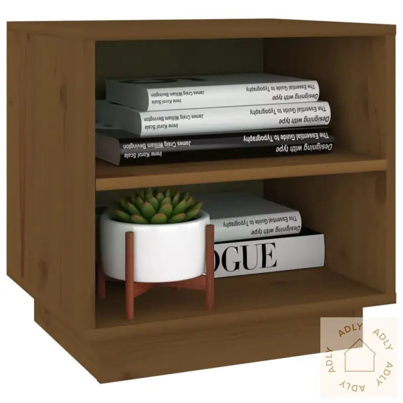 Nattbord 2 Stk Honningbrun 40X34X40 Cm Heltre Furu
