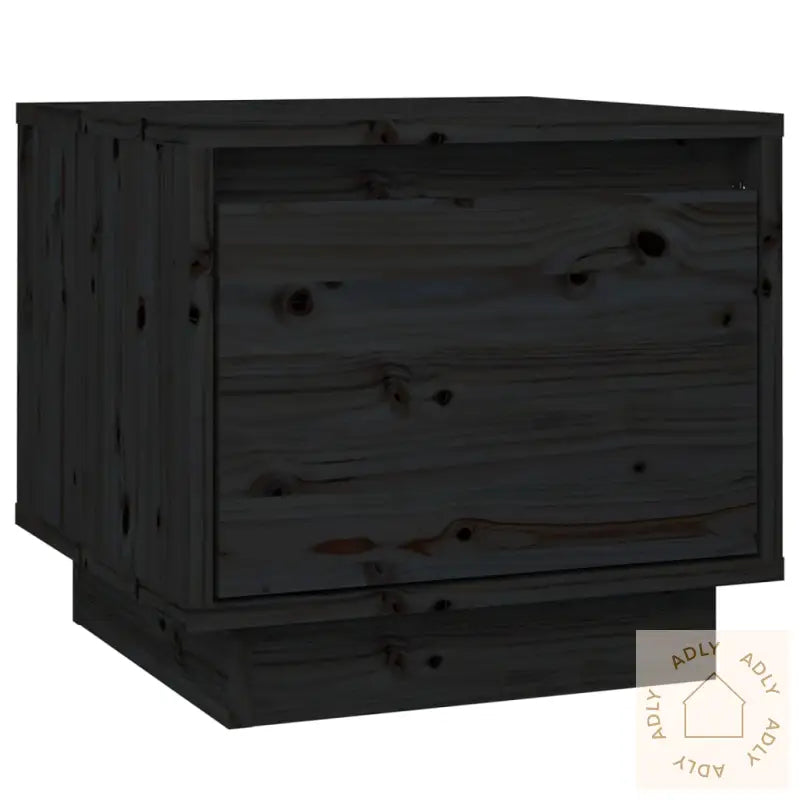 Nattbord 2 Stk Svart 35X34X32 Cm Heltre Furu