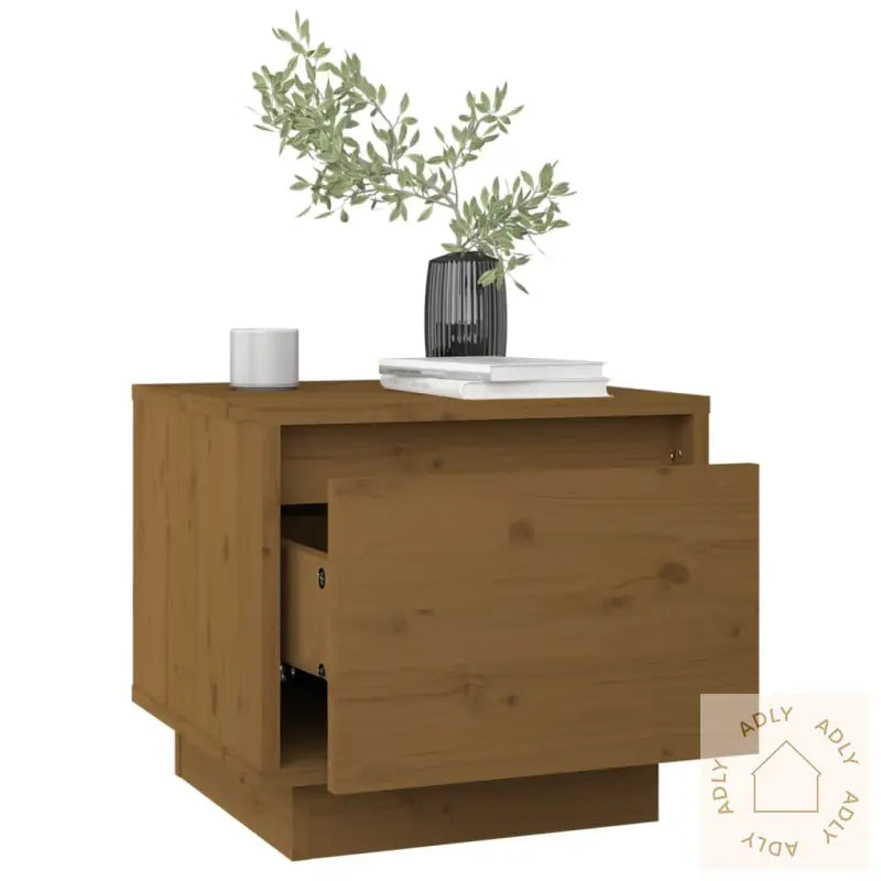 Nattbord 2 Stk Honningbrun 35X34X32 Cm Heltre Furu