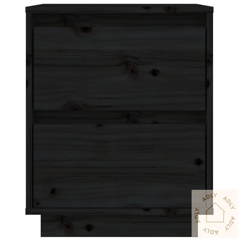 Nattbord 2 Stk Svart 40X35X50 Heltre Furu