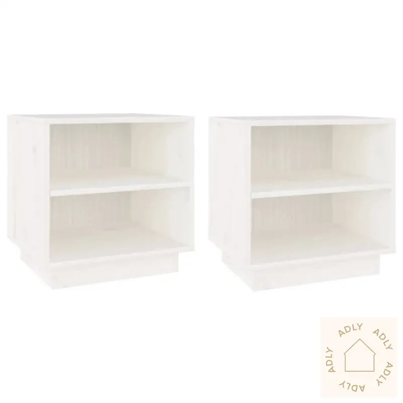 Nattbord 2 Stk 40X34X40 Cm Heltre Furu Hvit