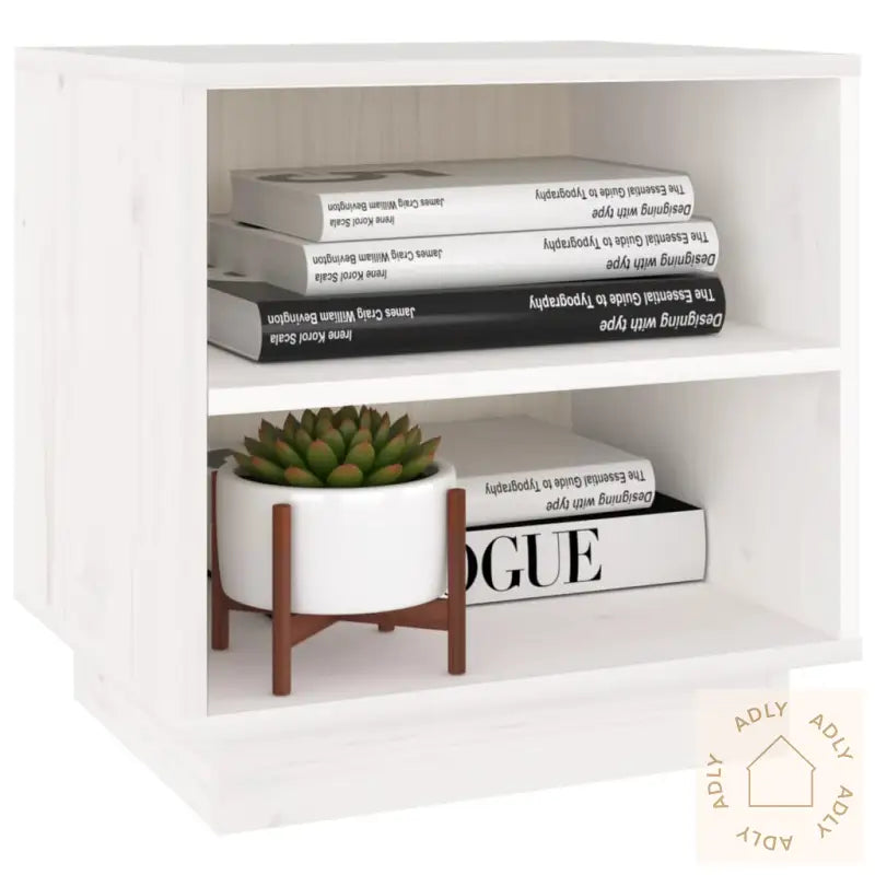 Nattbord 40X34X40 Cm Heltre Furu Hvit