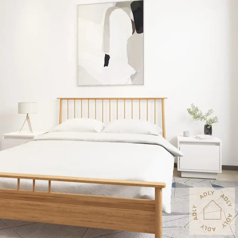 Nattbord 2 Stk Hvit 35X34X32 Cm Heltre Furu