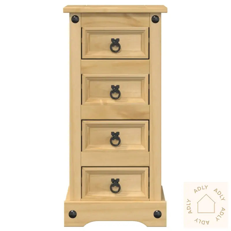 Nattbord Corona 35X32,5X74 Cm Heltre Furu