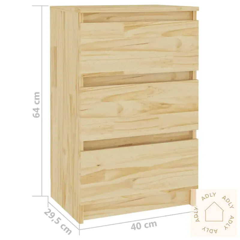 Nattbord 2 Stk 40X29,5X64 Cm Heltre Furu
