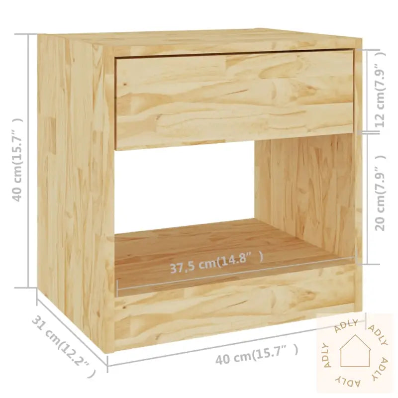 Nattbord 40X31X40 Cm Heltre Furu