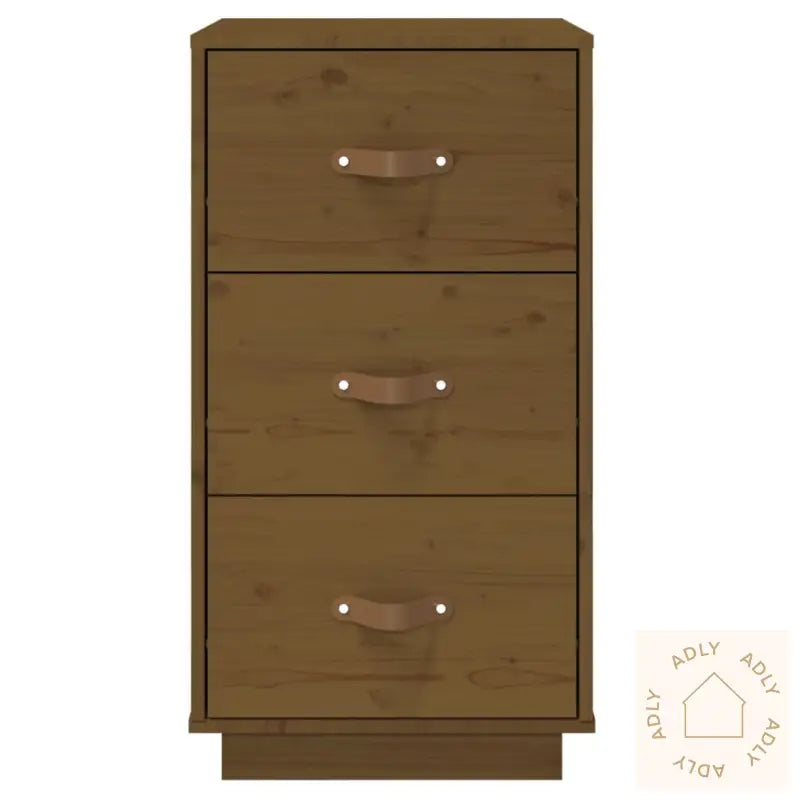   Nattbord 2 Stk Honningbrun 40X40X75 Cm Heltre Furu