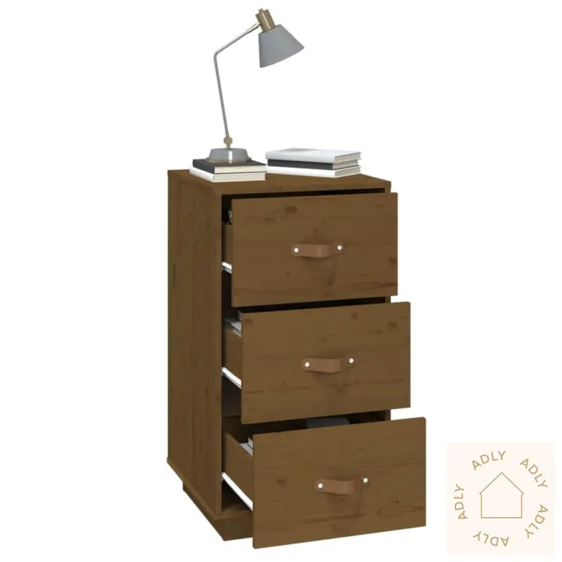   Nattbord 2 Stk Honningbrun 40X40X75 Cm Heltre Furu