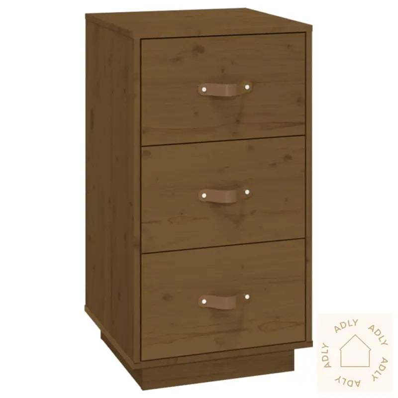   Nattbord 2 Stk Honningbrun 40X40X75 Cm Heltre Furu