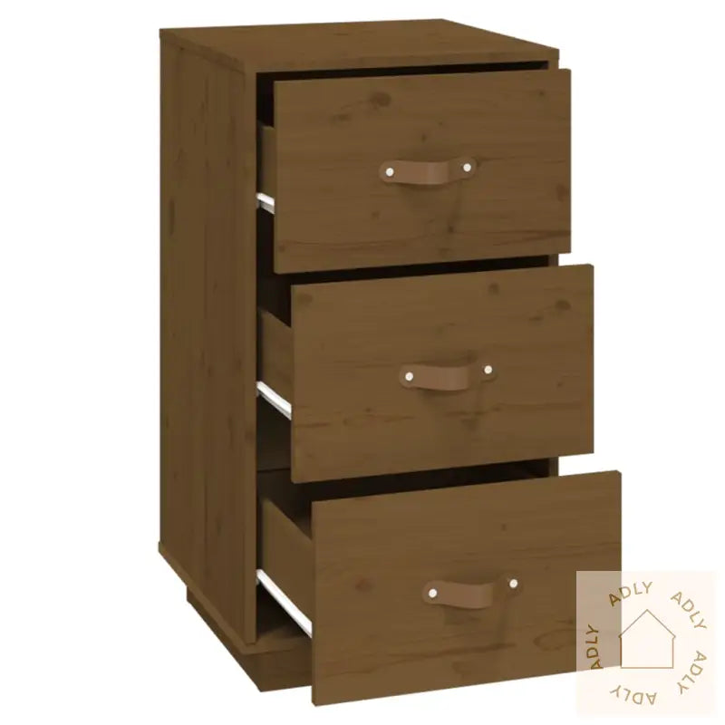   Nattbord 2 Stk Honningbrun 40X40X75 Cm Heltre Furu