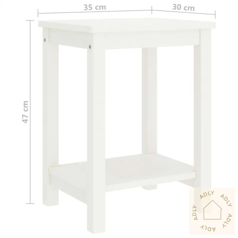 Nattbord Hvit 35X30X47 Cm Heltre Furu