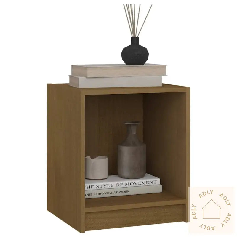 Nattbord 2 Stk Honningbrun 35,5X33,5X41,5 Cm Heltre Furu