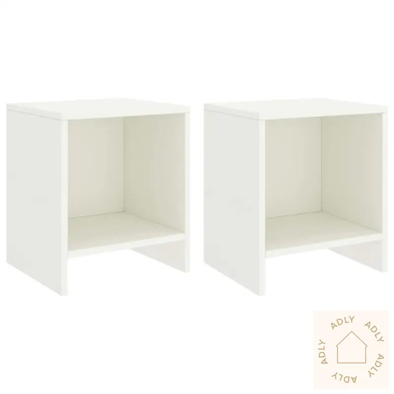 Nattbord 2 Stk Hvit 35X30X40 Cm Heltre Furu