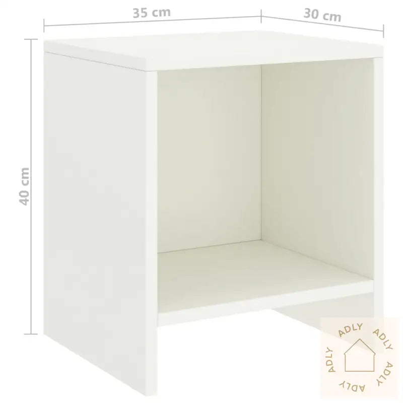 Nattbord 2 Stk Hvit 35X30X40 Cm Heltre Furu