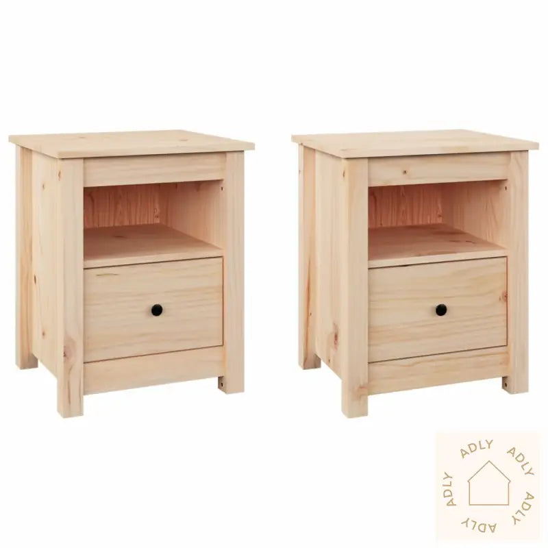 Nattbord 2 Stk 40X35X49 Cm Heltre Furu