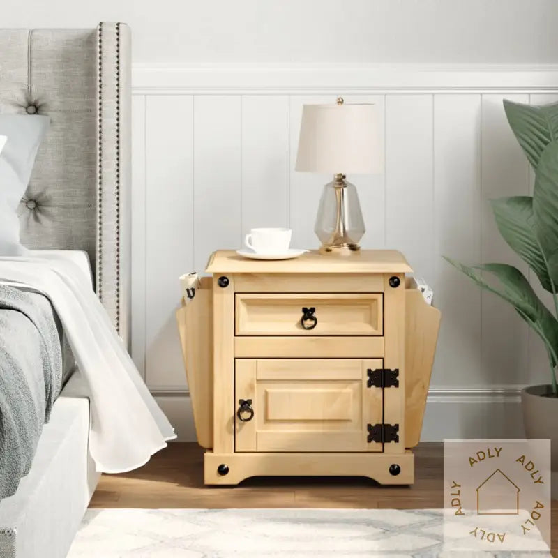 Nattbord Corona 45X35X47,5 Cm Heltre Furu