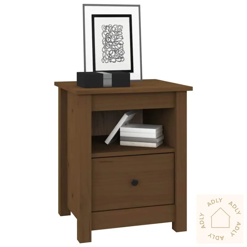 Nattbord 2 Stk Honningbrun 40X35X49 Cm Heltre Furu