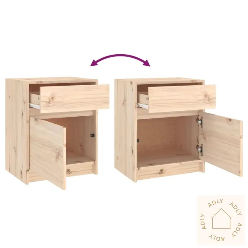 Nattbord 2 Stk 40X31X50 Cm Heltre Furu