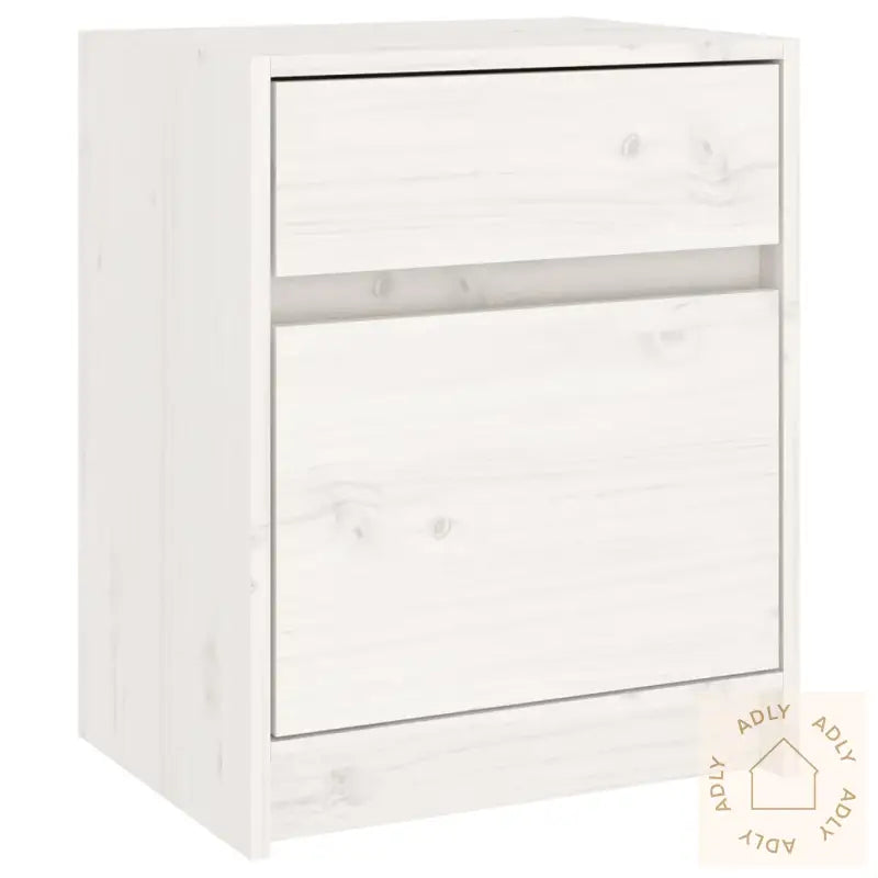 Nattbord 2 Stk Hvit 40X31X50 Cm Heltre Furu